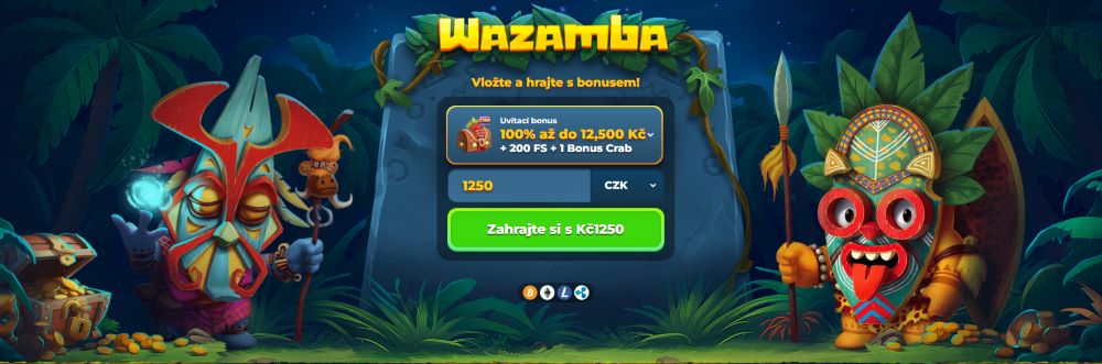 Registrace kasina Wazamba